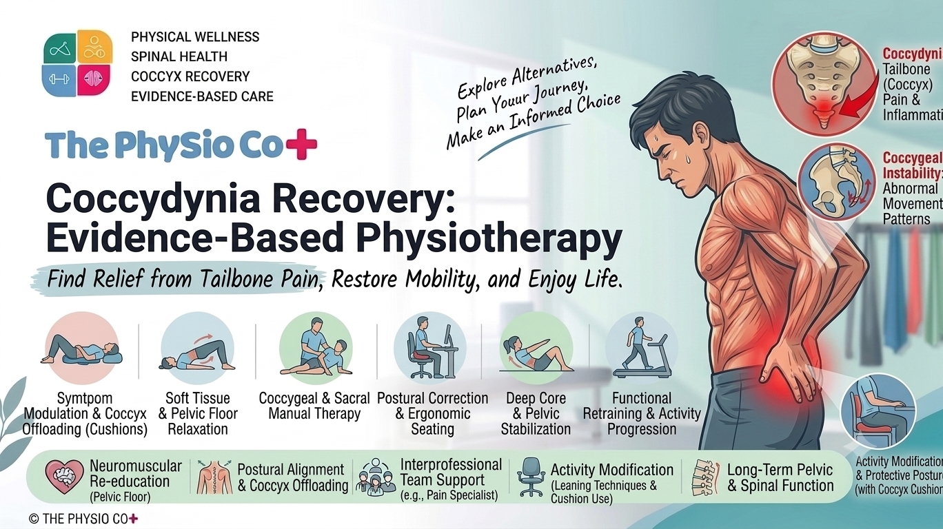 Coccyx Pain: Causes, Symptoms, Exercises & Physiotherapy Treatment